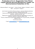 Cover page: Production of C2/C3 Oxygenates from Planar Copper Nitride-Derived Mesoporous Copper via Electrochemical Reduction of CO2