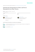 Cover page: Evolutionary Determinants of Host and Vector Manipulation by Plant Viruses