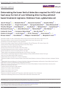 Cover page: Determining the lower limit of detection required for HCV viral load assay for test of cure following direct‐acting antiviral‐based treatment regimens: Evidence from a global data set