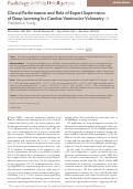 Cover page: Clinical Performance and Role of Expert Supervision of Deep Learning for Cardiac Ventricular Volumetry: A Validation Study