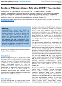 Cover page: Sneddon-Wilkinson disease following COVID-19 vaccination