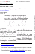 Cover page: The Domestic Political Economy of the WTO Crisis: Lessons for Preserving Multilateralism