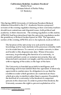 Cover page: Californians Redefine Academic Freedom