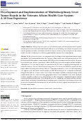 Cover page: Development and Implementation of Multidisciplinary Liver Tumor Boards in the Veterans Affairs Health Care System: A 10-Year Experience