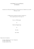 Cover page: System-Level Thermal Modeling and Management for Multi-Core and 3D Microprocessors