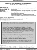 Cover page: Exploring Real-time Patient Decision-making  for Acute Care: A Pilot Study