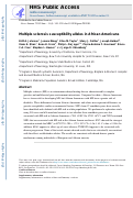 Cover page: Multiple sclerosis susceptibility alleles in African Americans