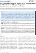 Cover page: PLZF regulates fibroblast growth factor responsiveness and maintenance of neural progenitors.