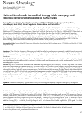 Cover page: Historical benchmarks for medical therapy trials in surgery- and radiation-refractory meningioma: a RANO review