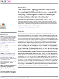 Cover page: The addition of a polyglutamate domain to the angiogenic QK peptide improves peptide coupling to bone graft materials leading to enhanced endothelial cell activation.