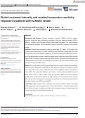 Cover page: Statin treatment intensity and cerebral vasomotor reactivity response in patients with ischemic stroke