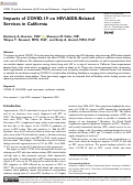 Cover page: Impacts of COVID-19 on HIV/AIDS-Related Services in California.