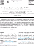 Cover page: Two-day wave observations over the middle and high latitudes in the NH and SH using COSMIC GPSRO measurements