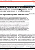 Cover page: INHBA(+) cancer-associated fibroblasts generate an immunosuppressive tumor microenvironment in ovarian cancer.