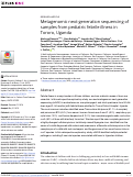 Cover page: Metagenomic next-generation sequencing of samples from pediatric febrile illness in Tororo, Uganda