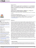 Cover page: ZAP’s stress granule localization is correlated with its antiviral activity and induced by virus replication