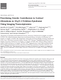 Cover page: Prioritizing Genetic Contributors to Cortical Alterations in 22q11.2 Deletion Syndrome Using Imaging Transcriptomics