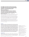 Cover page: Scientific Societies Fostering Inclusive Scientific Environments through Travel Awards: Current Practices and Recommendations