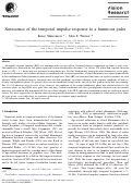 Cover page: Senescence of the temporal impulse response to a luminous pulse