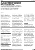 Cover page: The Performance and Trajectory of Medical Students With Disabilities: Results From a Multisite, Multicohort Study.