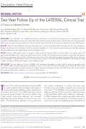 Cover page: Two-Year Follow Up of the LATERAL Clinical Trial