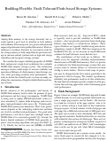 Cover page: Building Flexible, Fault-Tolerant Flash-based Storage Systems