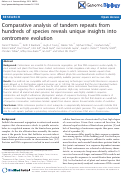 Cover page: Comparative analysis of tandem repeats from hundreds of species reveals unique insights into centromere evolution