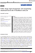 Cover page of Public charge, legal estrangement, and renegotiating situational trust in the US healthcare safety net