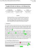 Cover page: Graphical Models for Inference with Missing Data