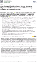 Cover page: Case Study of Resilient Baton Rouge: Applying Depression Collaborative Care and Community Planning to Disaster Recovery.