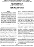 Cover page: When does suggestive language shape memory for car accidents? Assessing the role of elaboration and pragmatics in a classic framing effect