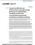 Cover page: Toward an effective use of laser-driven very high energy electrons for radiotherapy: Feasibility assessment of multi-field and intensity modulation irradiation schemes