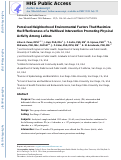 Cover page: Perceived Neighborhood Environmental Factors That Maximize the Effectiveness of a Multilevel Intervention Promoting Physical Activity Among Latinas