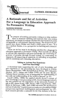 Cover page: A Rationale and Set of Activities for a Language in Education Approach to Persuasive Writing