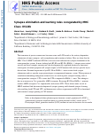 Cover page: Synapse elimination and learning rules co-regulated by MHC class I H2-Db