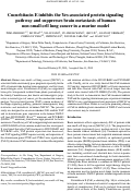 Cover page: Cucurbitacin E inhibits the Yes‑associated protein signaling pathway and suppresses brain metastasis of human non‑small cell lung cancer in a murine model.