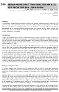 Cover page: Shear-wave splitting analysis of a 3d vsp from the san juan basin