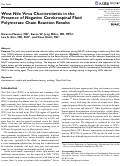 Cover page: West Nile Virus Chorioretinitis in the Presence of Negative Cerebrospinal Fluid Polymerase Chain Reaction Results.