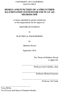 Cover page: Design and Function of a Structured Illumination System For Use In An AO Microscope