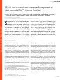 Cover page: STIM1, an essential and conserved component of store-operated Ca2+ channel function