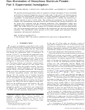 Cover page: Gas Atomization of Amorphous Aluminum Powder: Part II. Experimental Investigation