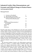 Cover page: Industrial Conflict, Mass Demonstrations, and Economic and Political Change in Postwar France: An Econometric Model