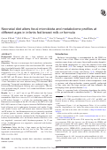 Cover page: Neonatal diet alters fecal microbiota and metabolome profiles at different ages in infants fed breast milk or formula