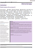 Cover page: Novel avenues of tau research