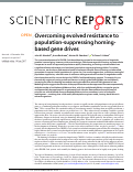 Cover page: Overcoming evolved resistance to population-suppressing homing-based gene drives