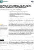 Cover page: Assessment of FSDAF Accuracy on Cotton Yield Estimation Using Different MODIS Products and Landsat Based on the Mixed Degree Index with Different Surroundings