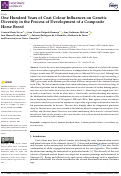 Cover page: One Hundred Years of Coat Colour Influences on Genetic Diversity in the Process of Development of a Composite Horse Breed