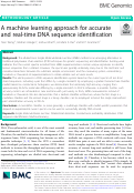 Cover page: A machine learning approach for accurate and real-time DNA sequence identification