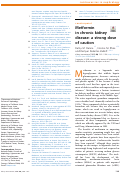 Cover page: Metformin in chronic kidney disease: a strong dose of caution