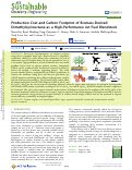 Cover page: Production Cost and Carbon Footprint of Biomass-Derived Dimethylcyclooctane as a High-Performance Jet Fuel Blendstock